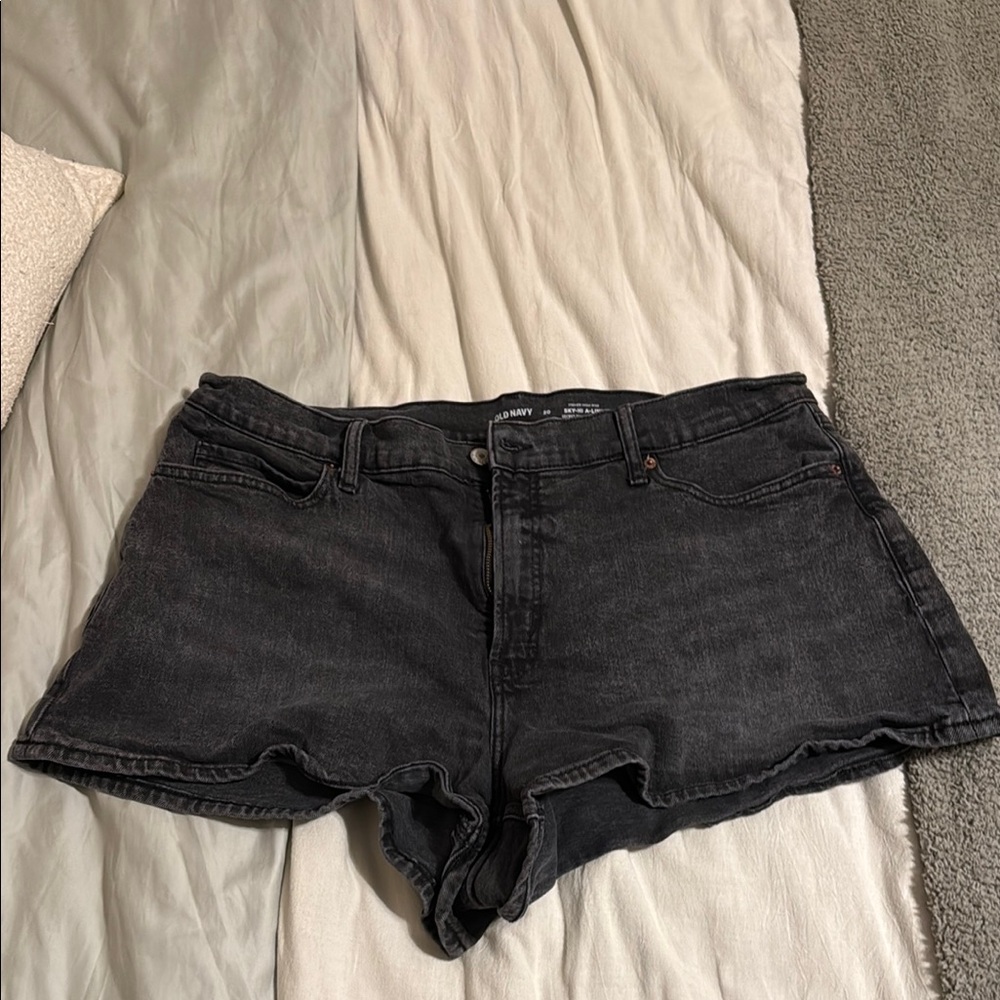 Black Denim Shorts
